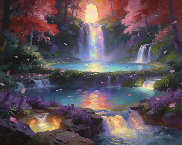 Fantasy Digital Painting of a Magical Forest Scene