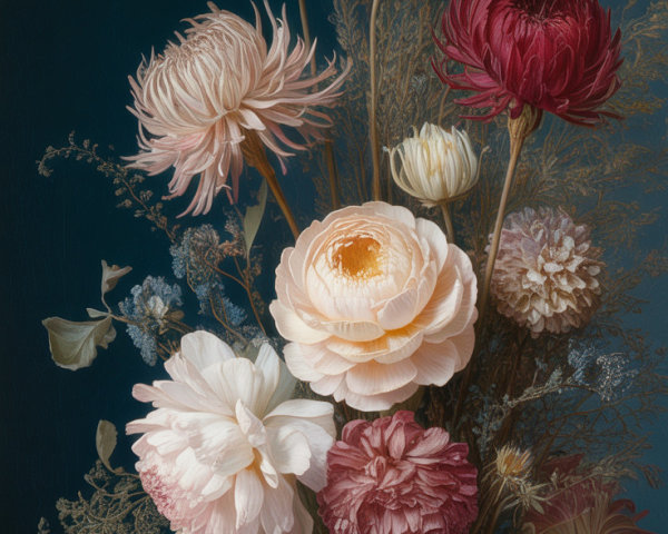 Stunning Bouquet of Peonies, Dahlias, and Wildflowers