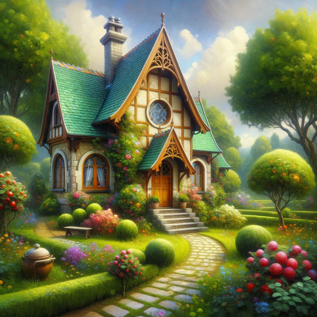 Charming Cottage in a Lush Garden Setting
