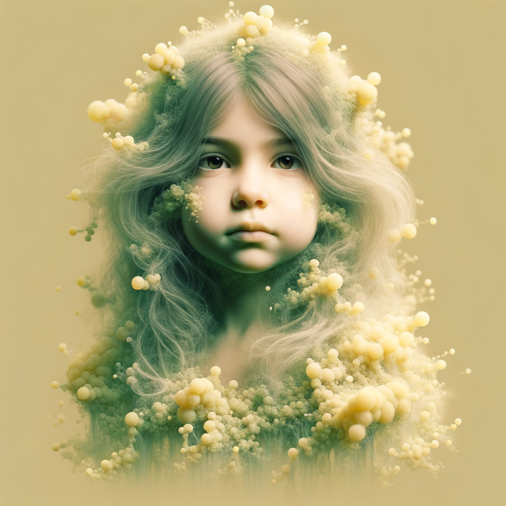 Surreal Portrait of a Young Girl in Pastel Tones