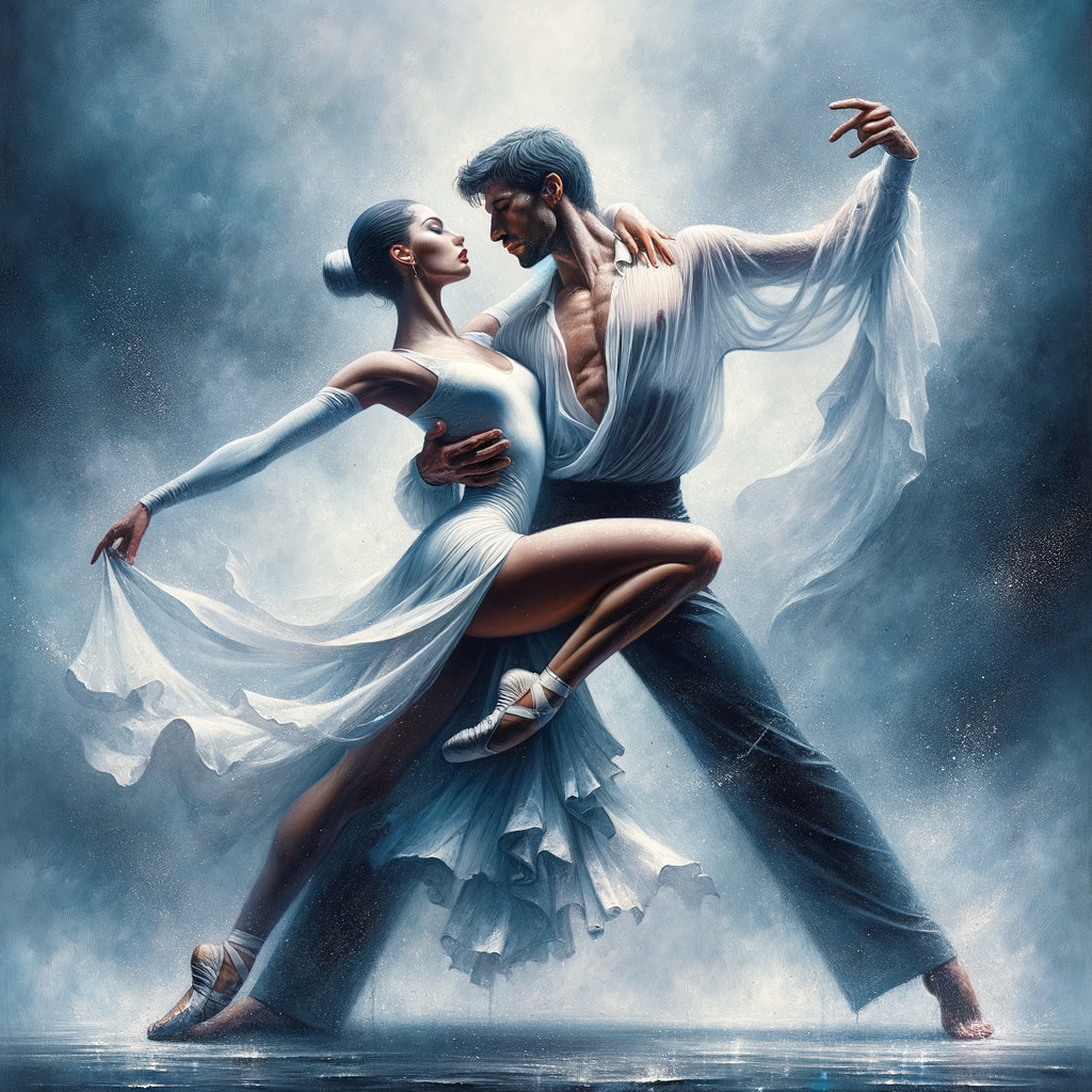 Contemporary Ballet Duo in Dramatic Performance