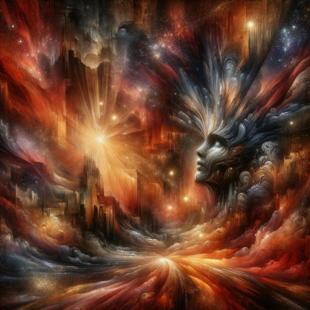 Surreal Cosmic Landscape with Ethereal Features