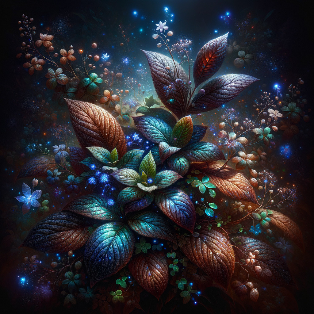 Vibrant Botanical Arrangement with Ethereal Glow