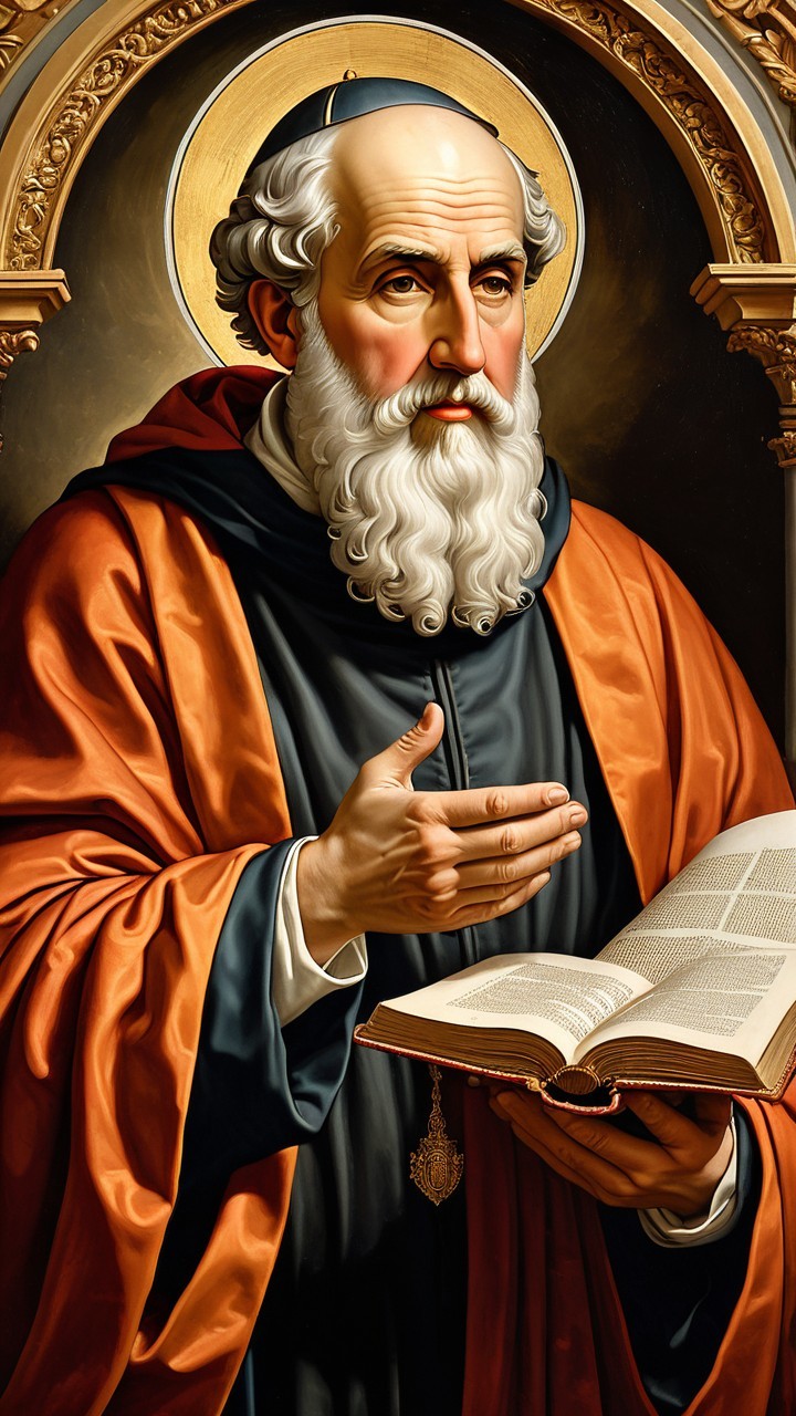 Portrait of Saint Jerome in Baroque Frame