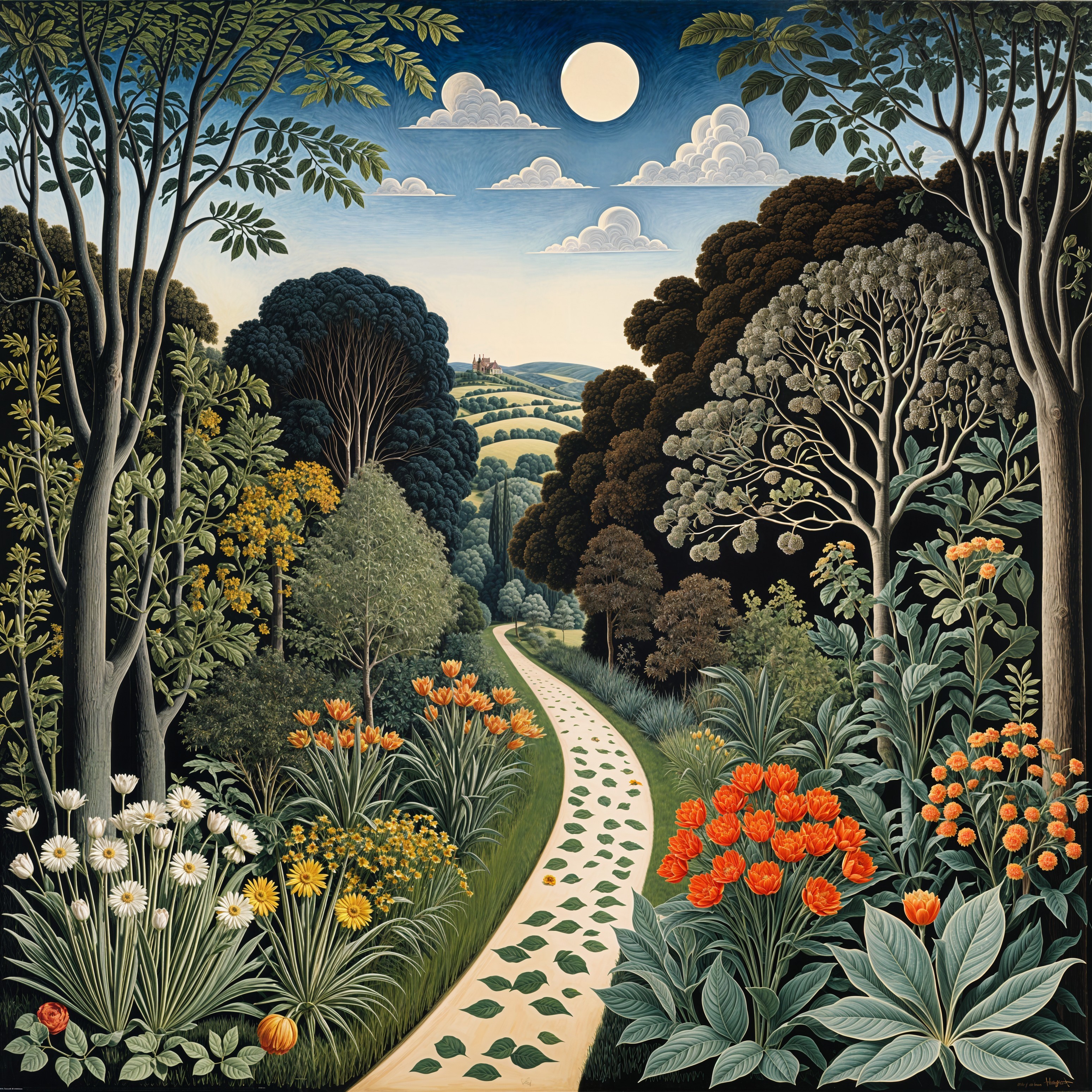 Winding Path Through a Vibrant Forest Landscape