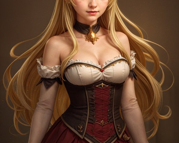 Stunning Female Elf Character with Elegant Outfit