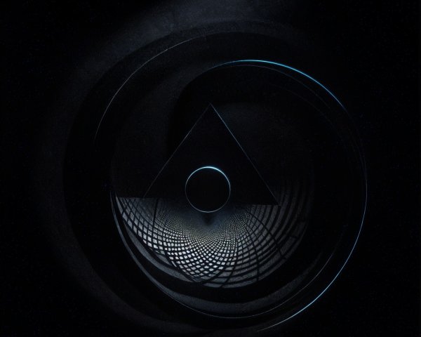 Abstract Image with Triangular Shape and Circles