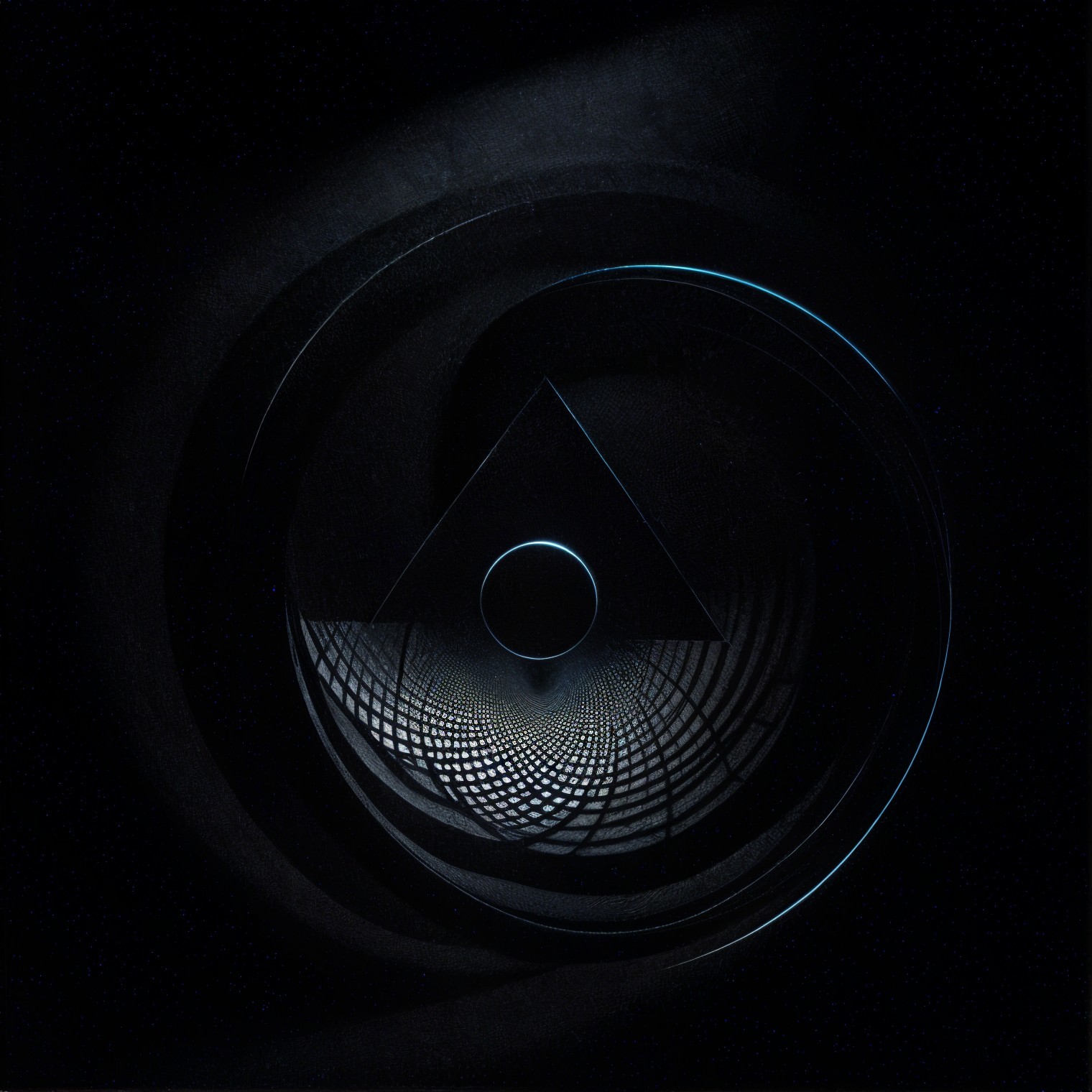 Abstract Image with Triangular Shape and Circles