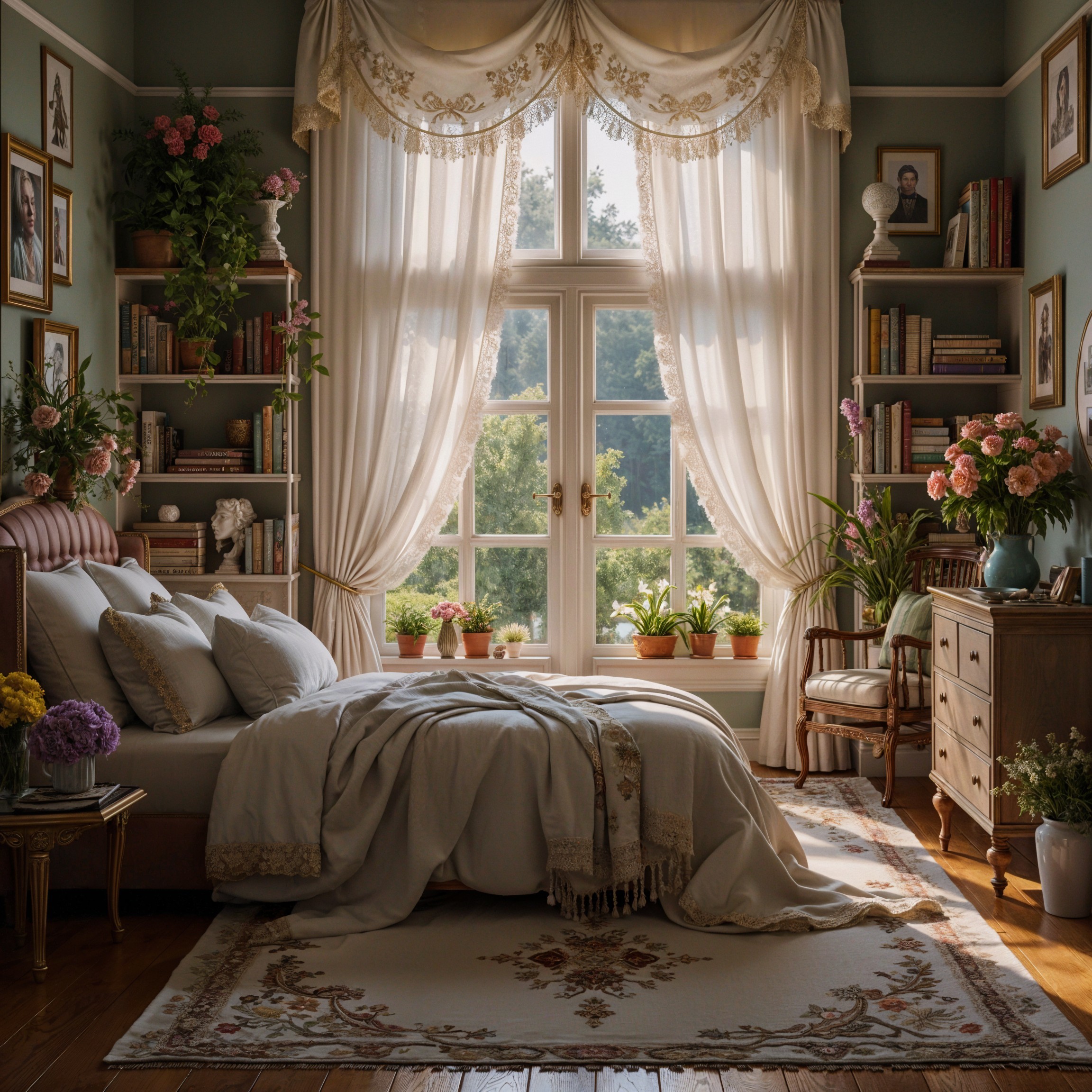 Cozy Bedroom with Natural Light and Pastel Decor