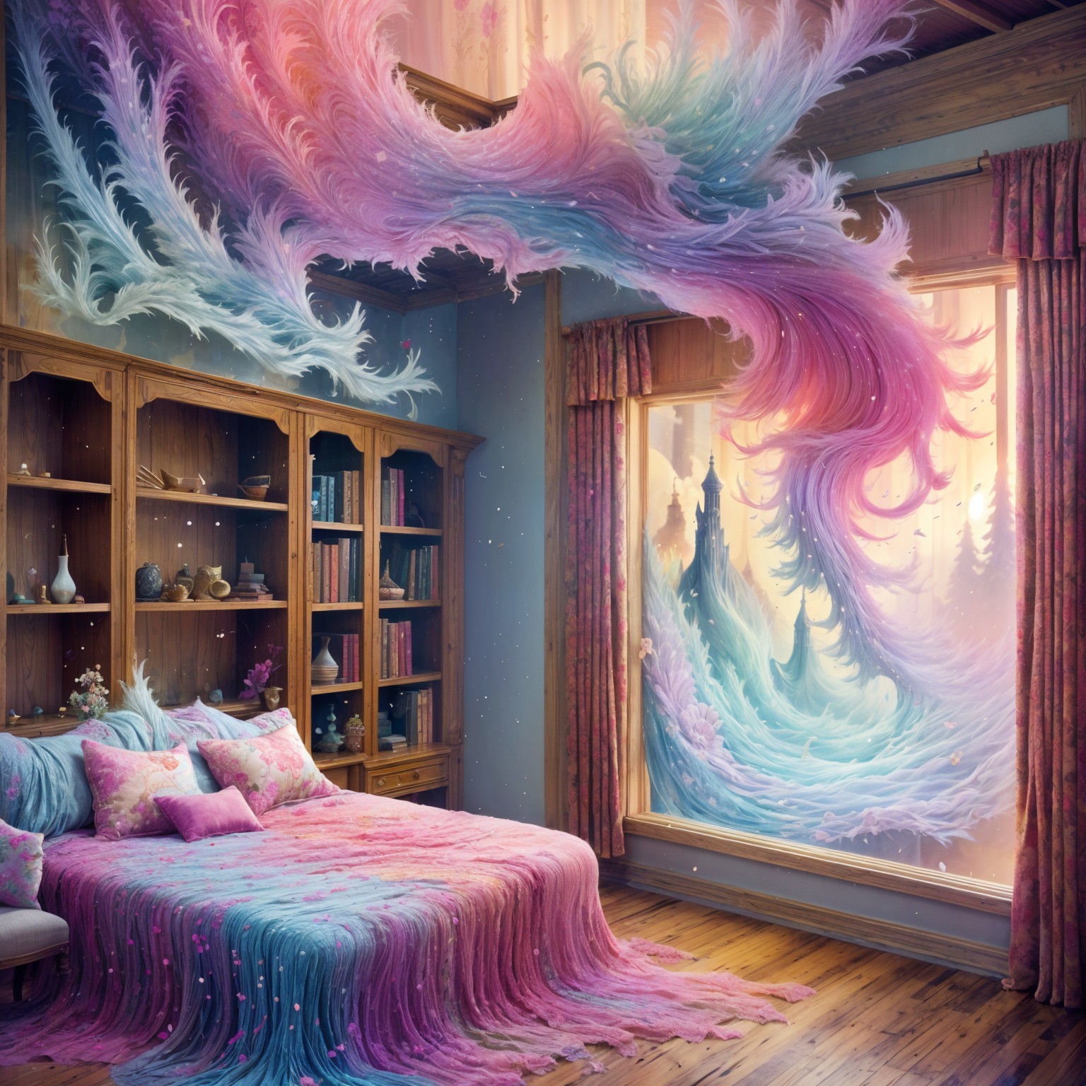 Dreamy Room Design with Pastel Colors and Patterns