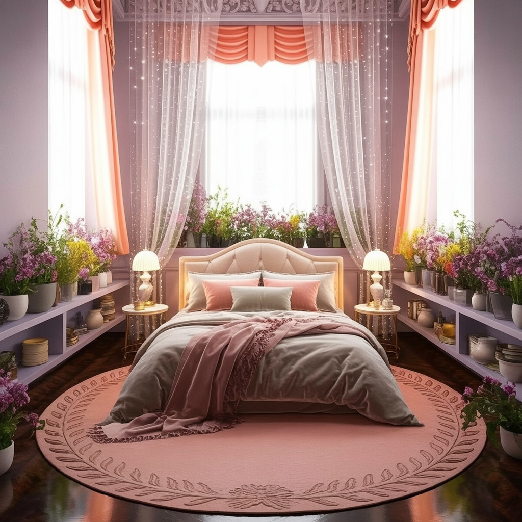 Stylish Bedroom with Plush Bed and Elegant Decor