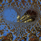 Futuristic Alien Landscape with Colorful Flora and Structures