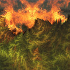 Vibrant Flowers and Colorful Rock Formations Landscape