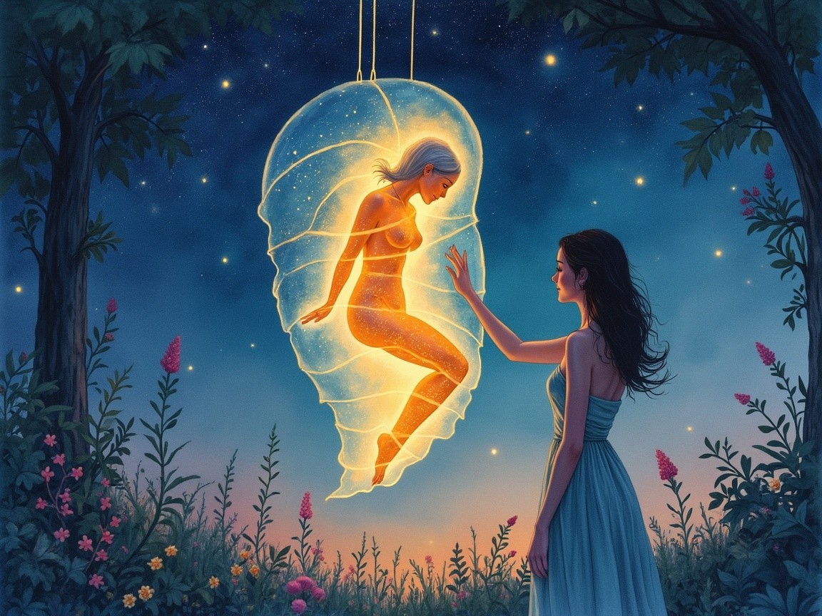 Twilight Scene of Transformation and Enchantment