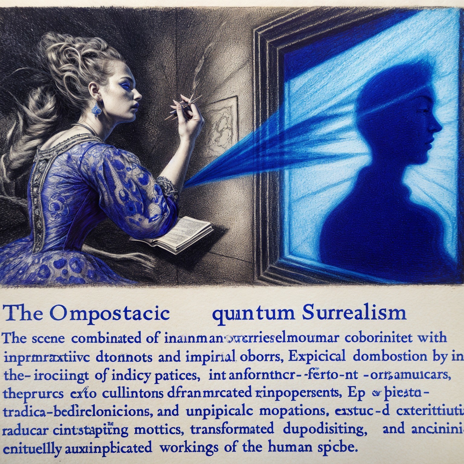 Surreal Artistic Composition with Historical Figure