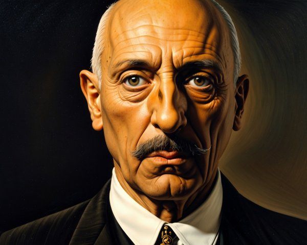 Close-Up Portrait of an Elderly Man in Formal Attire