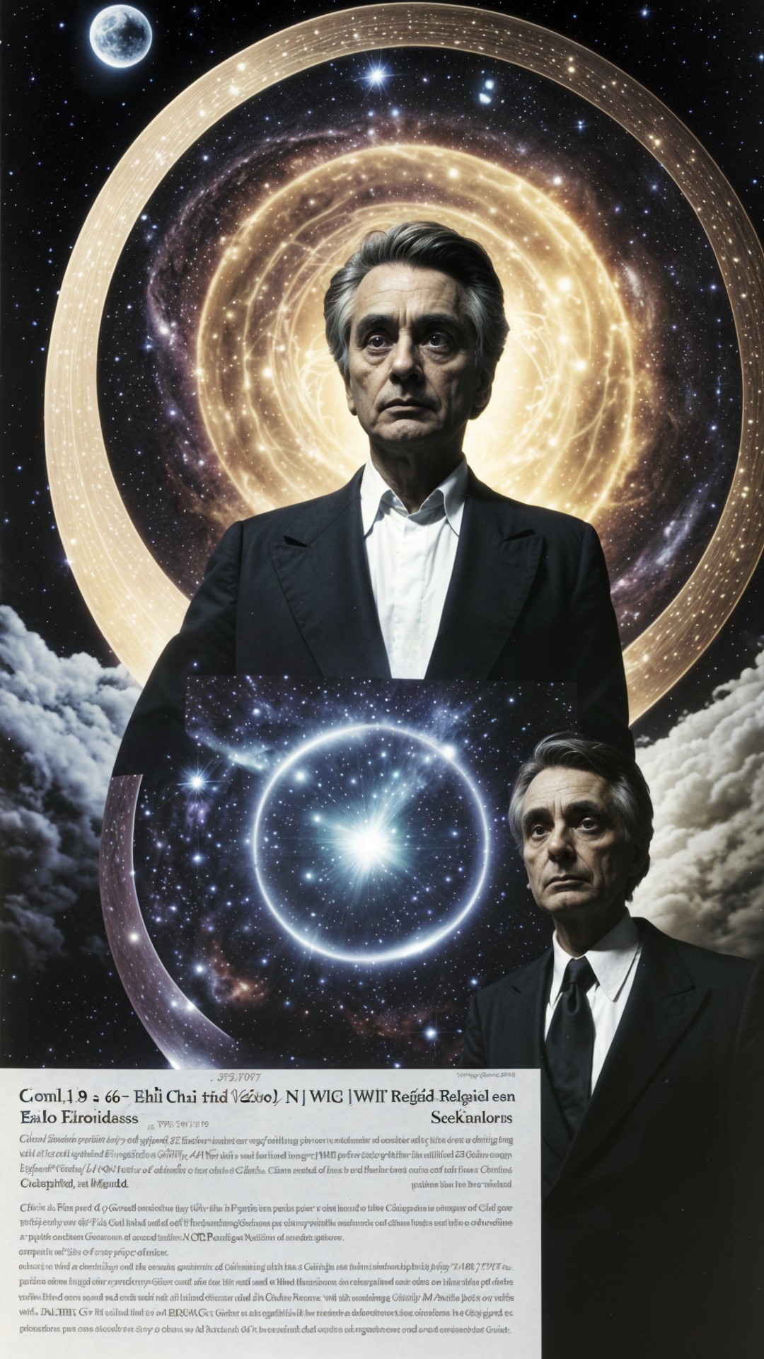Formal Suit Against Cosmic Backdrop with Galaxies