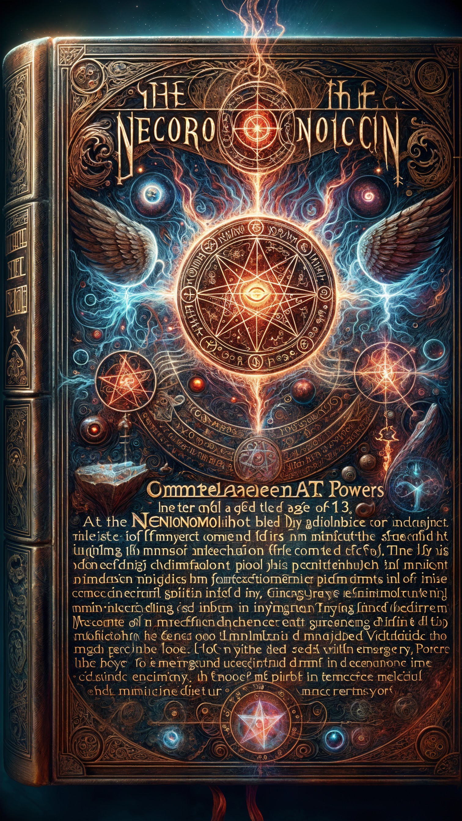 Ancient Book on Supernatural Powers and Celestial Themes