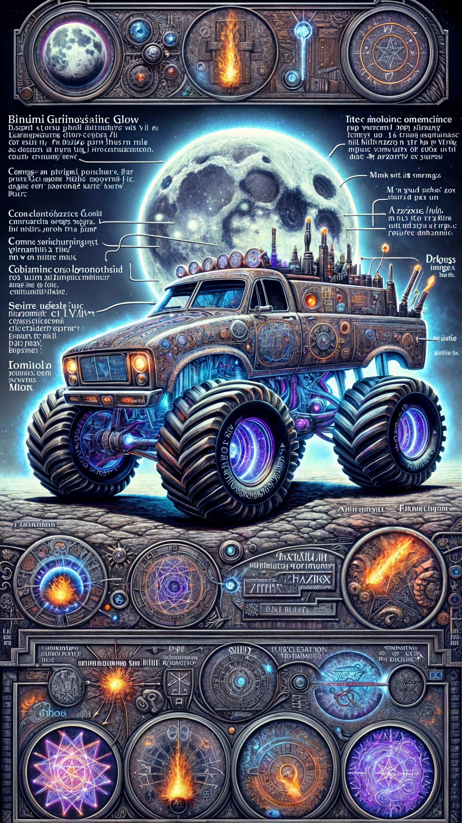 Futuristic Steampunk-Inspired Monster Truck Design