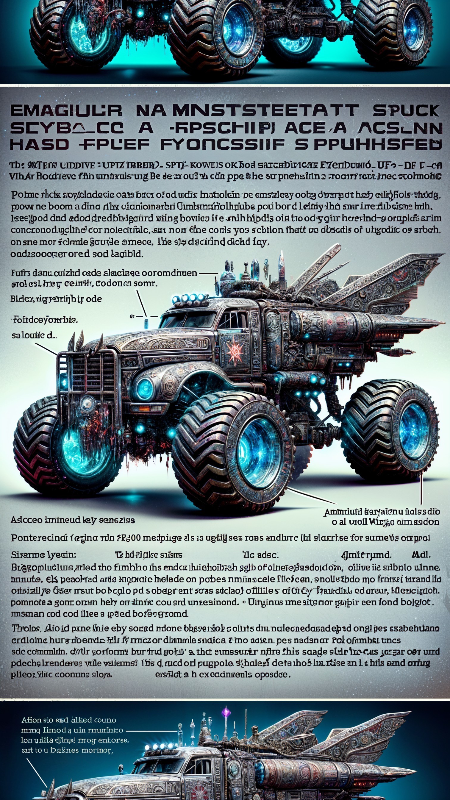 Futuristic Modified Truck with Advanced Tech Features