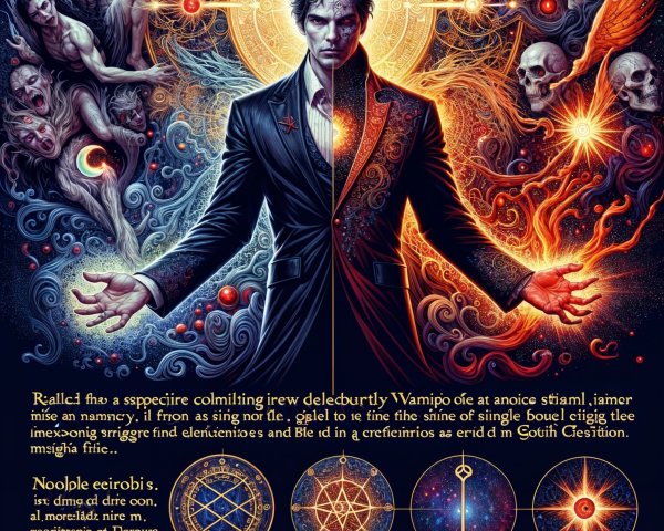 Intricate Illustration of a Celestial Figure and Symbols