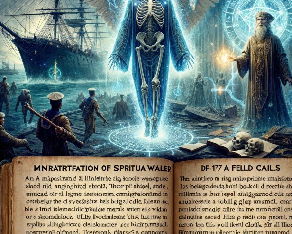 Mystical Skeleton with Wings in Cosmic Environment