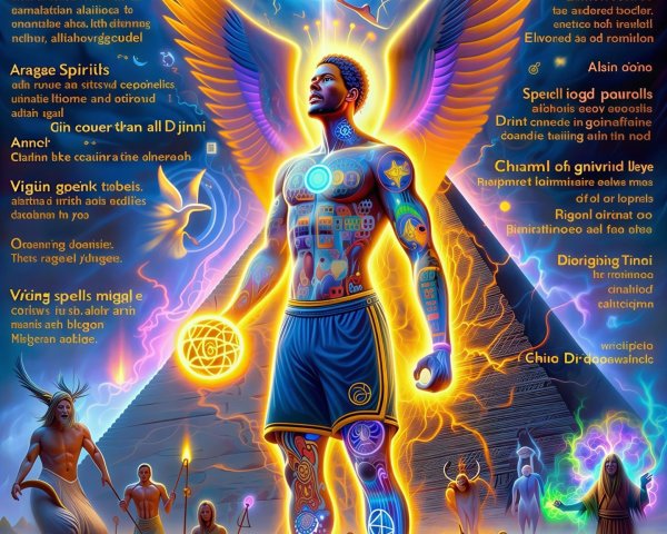 Fantasy Digital Painting of Winged Man in Desert