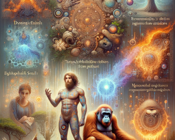 Cosmic Collage of Nature and Spirituality Illustrations