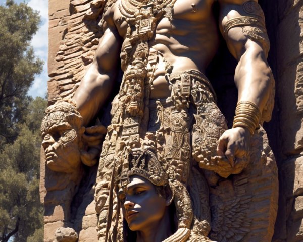 Monumental Stone Statues of Ancient Deities