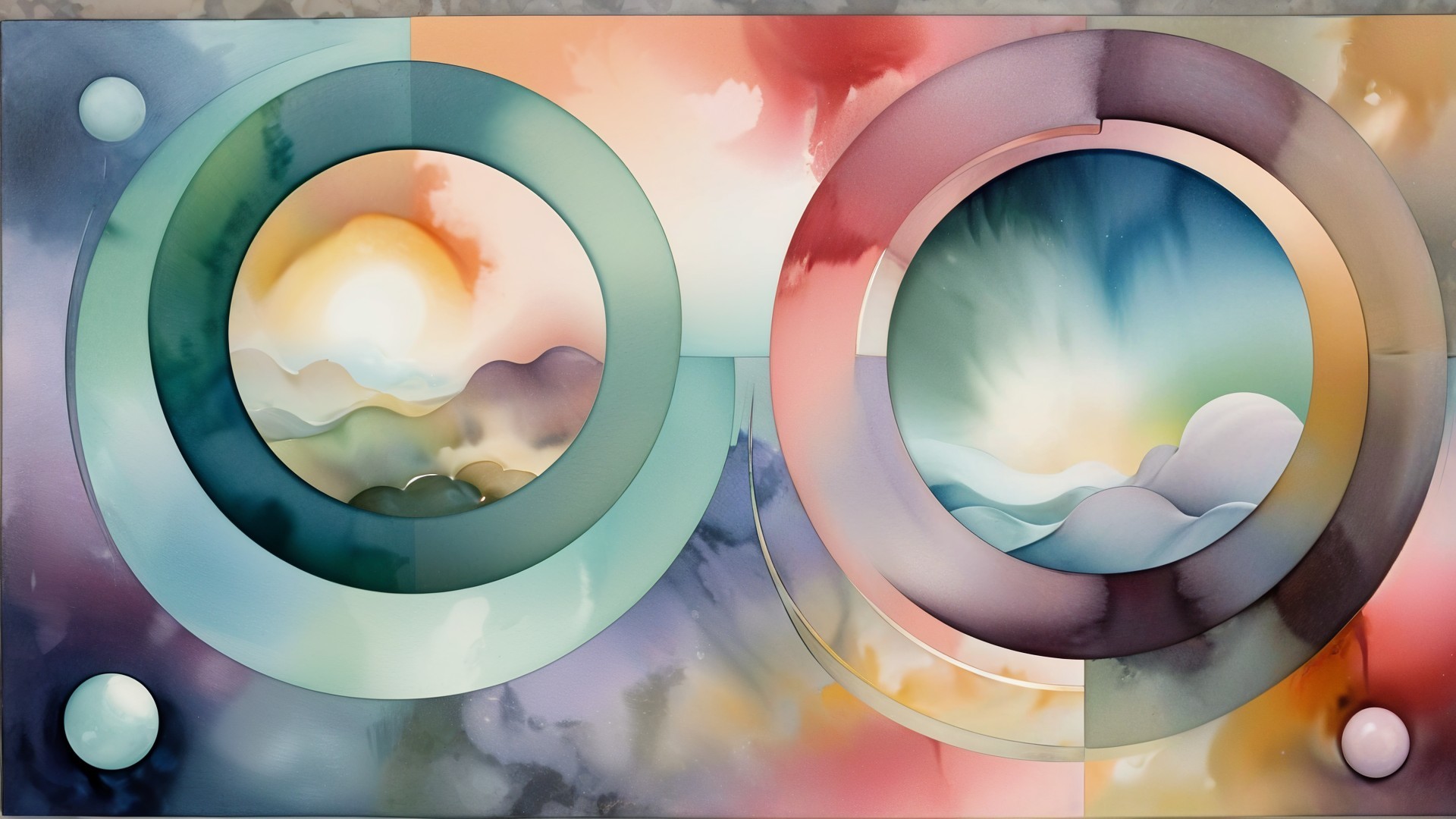 Intersecting Circular Forms with Gradient Colors
