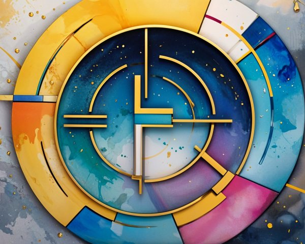 Golden Circular Target Design with Colorful Sections