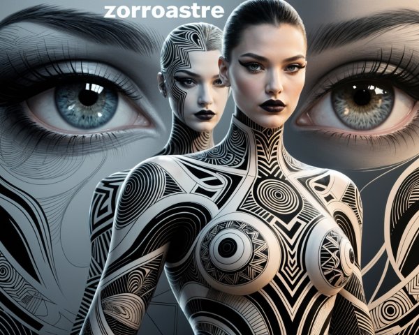 Stylized Models with Intricate Body Art and Bold Designs