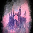 Majestic castle in a vibrant fantasy landscape