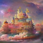 Art Deco Building Surrounded by Colorful Foliage