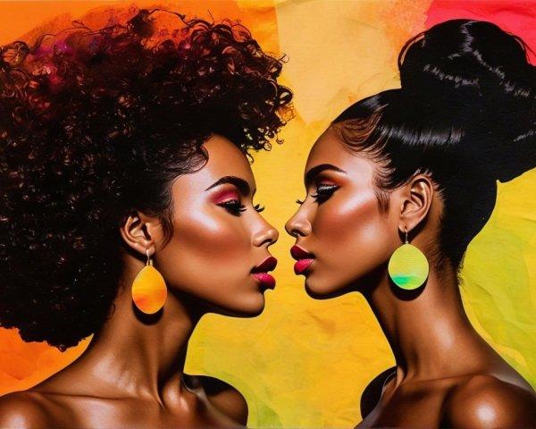 Black Women Showcasing Diverse Hairstyles and Beauty