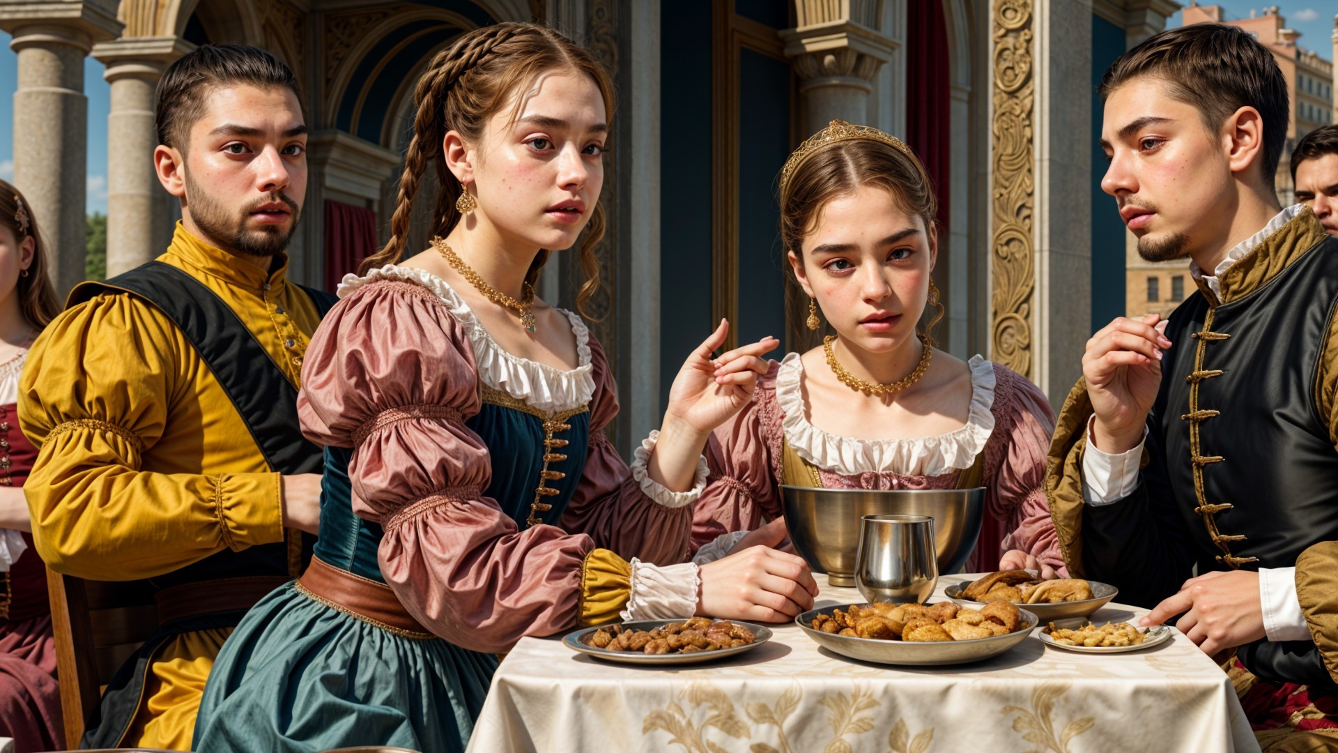 Renaissance Attire and Feast with Young Adults