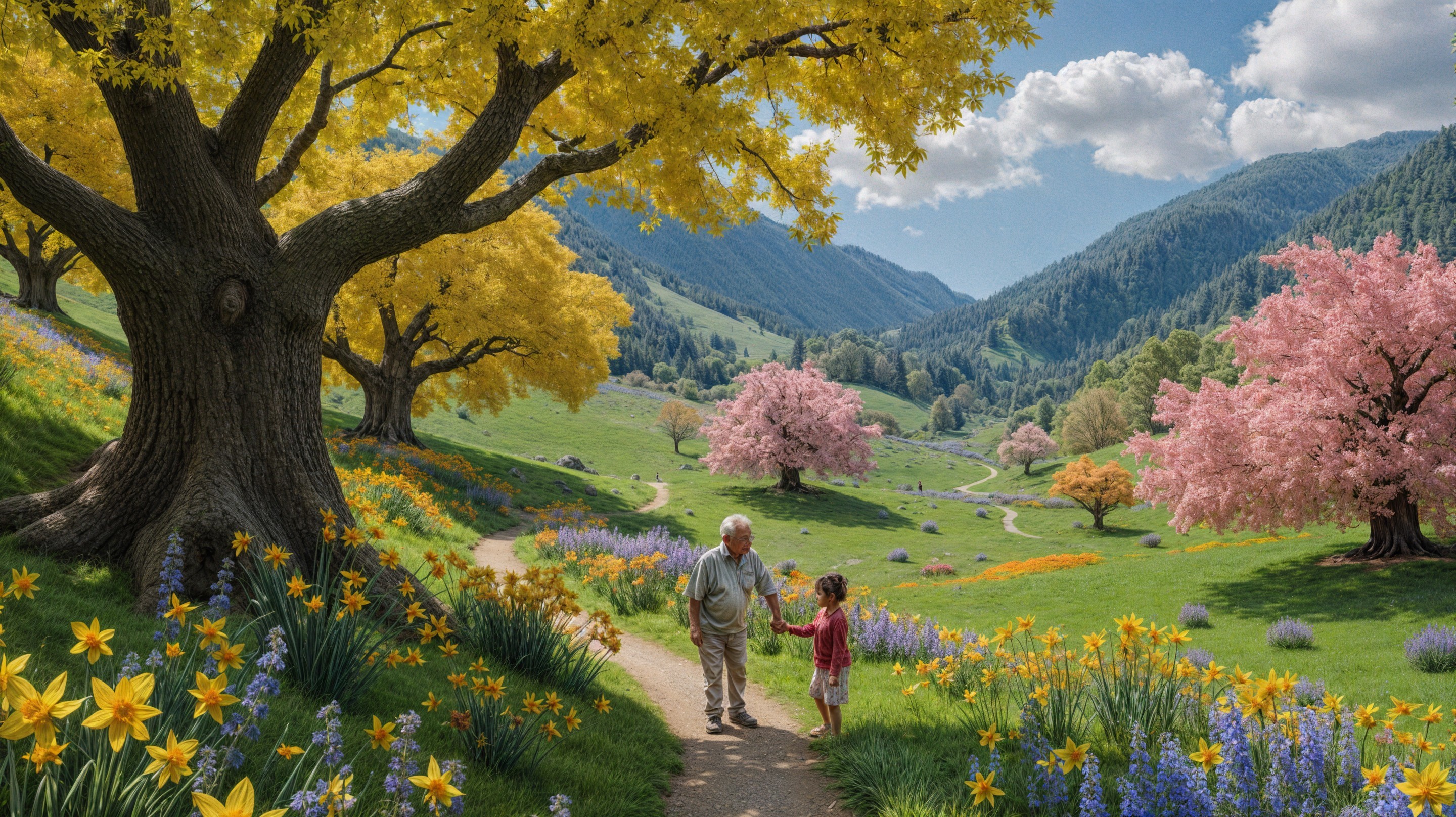 A Journey Through a Colorful Valley