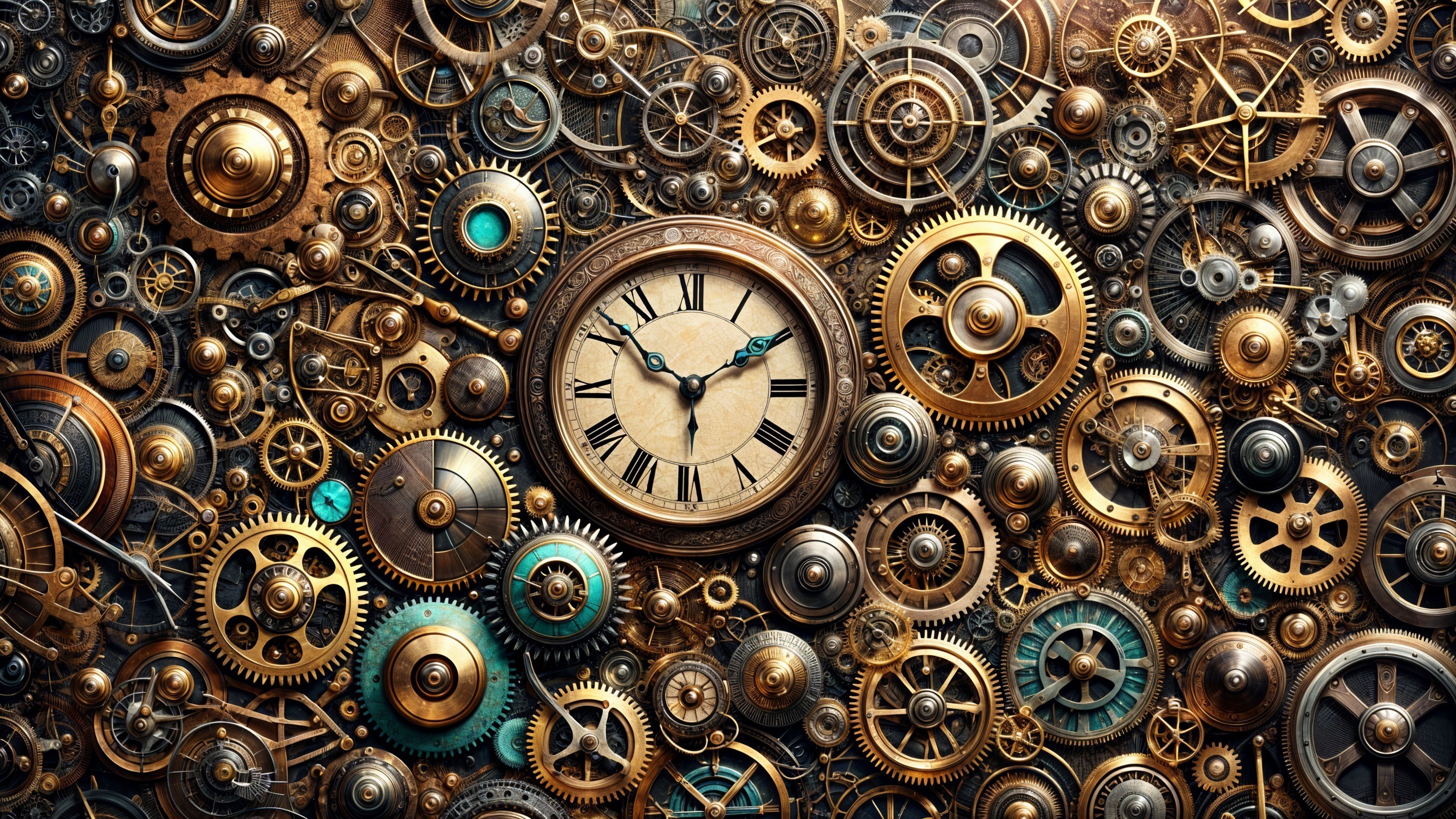 Intricate Steampunk Tapestry of Gears and Clockwork