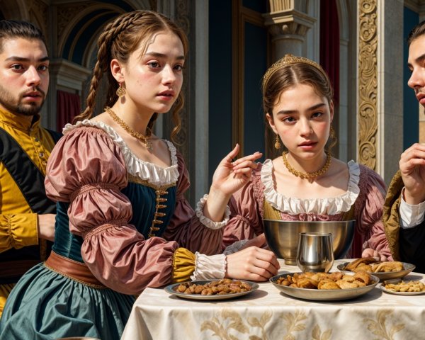 Renaissance Attire and Feast with Young Adults