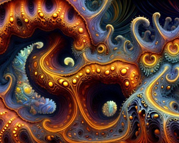 Intricate Abstract Patterns in Vibrant Colors