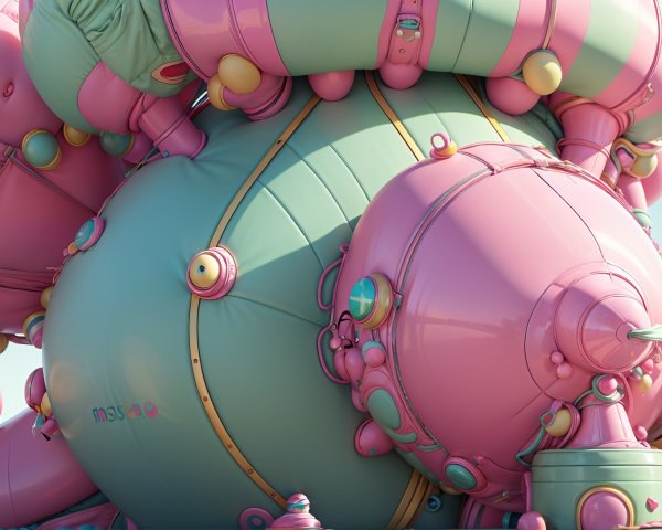 Whimsical Abstract Structure in Pastel Colors