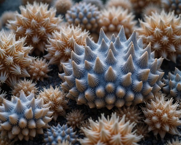 Underwater Corals with Intricate Textures and Colors