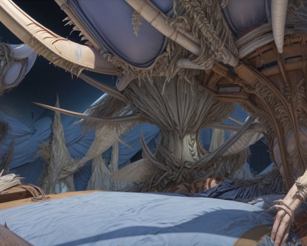 Surreal Alien Landscape with Organic Structures