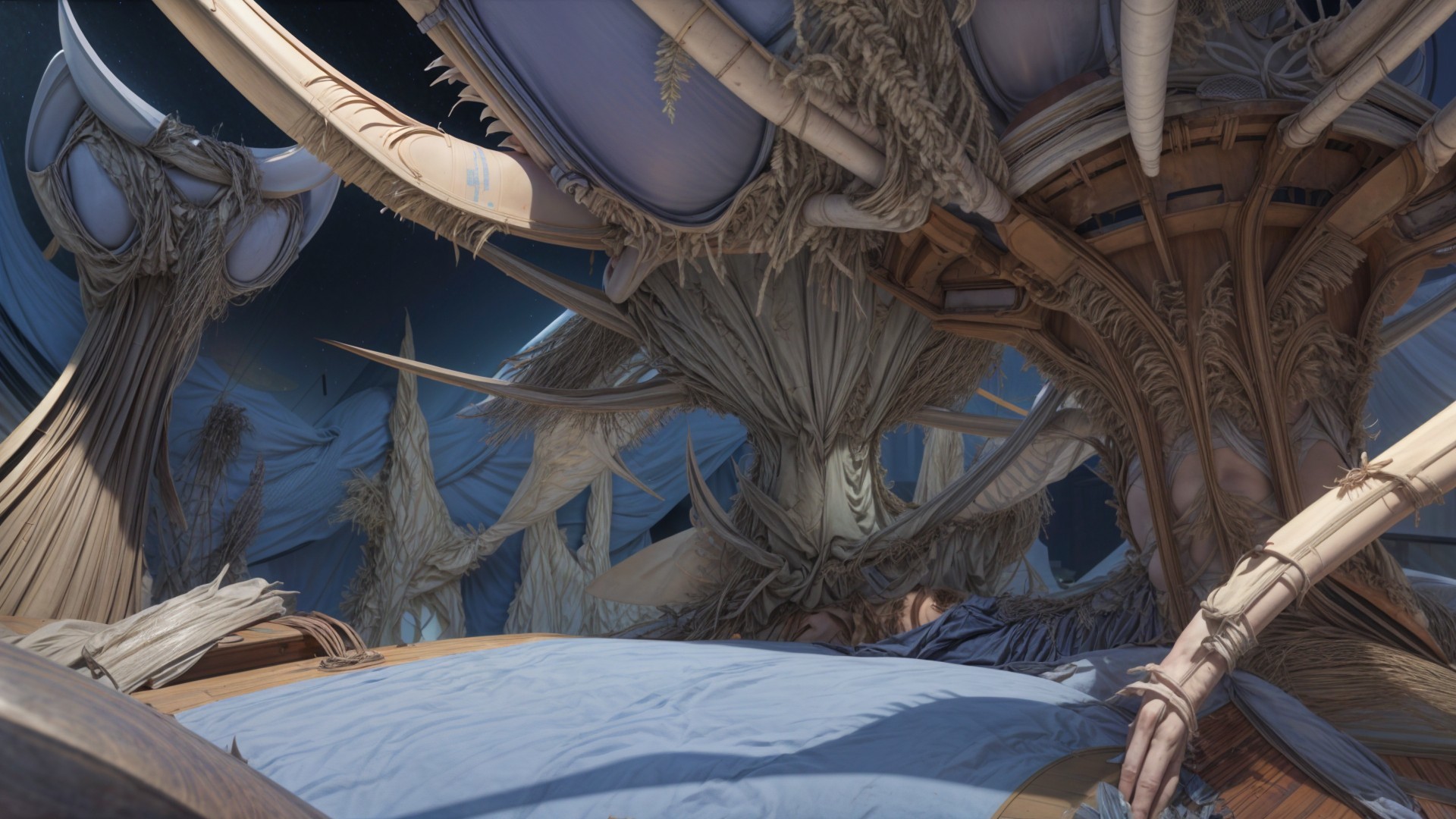 Surreal Alien Landscape with Organic Structures