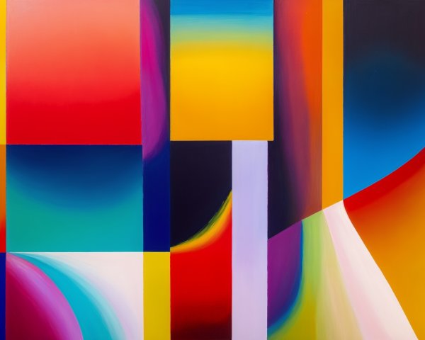 Vibrant Abstract Composition of Geometric Shapes