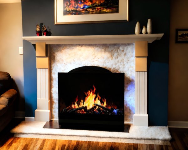 Cozy Living Room with Modern Fireplace and Decor