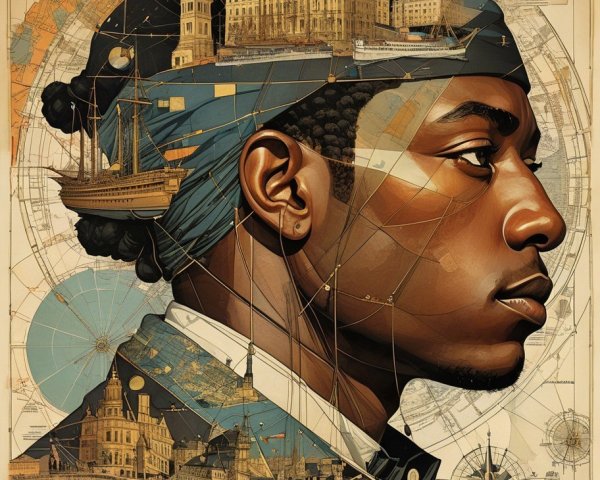 Profile of a Young Man with Historical Backdrop