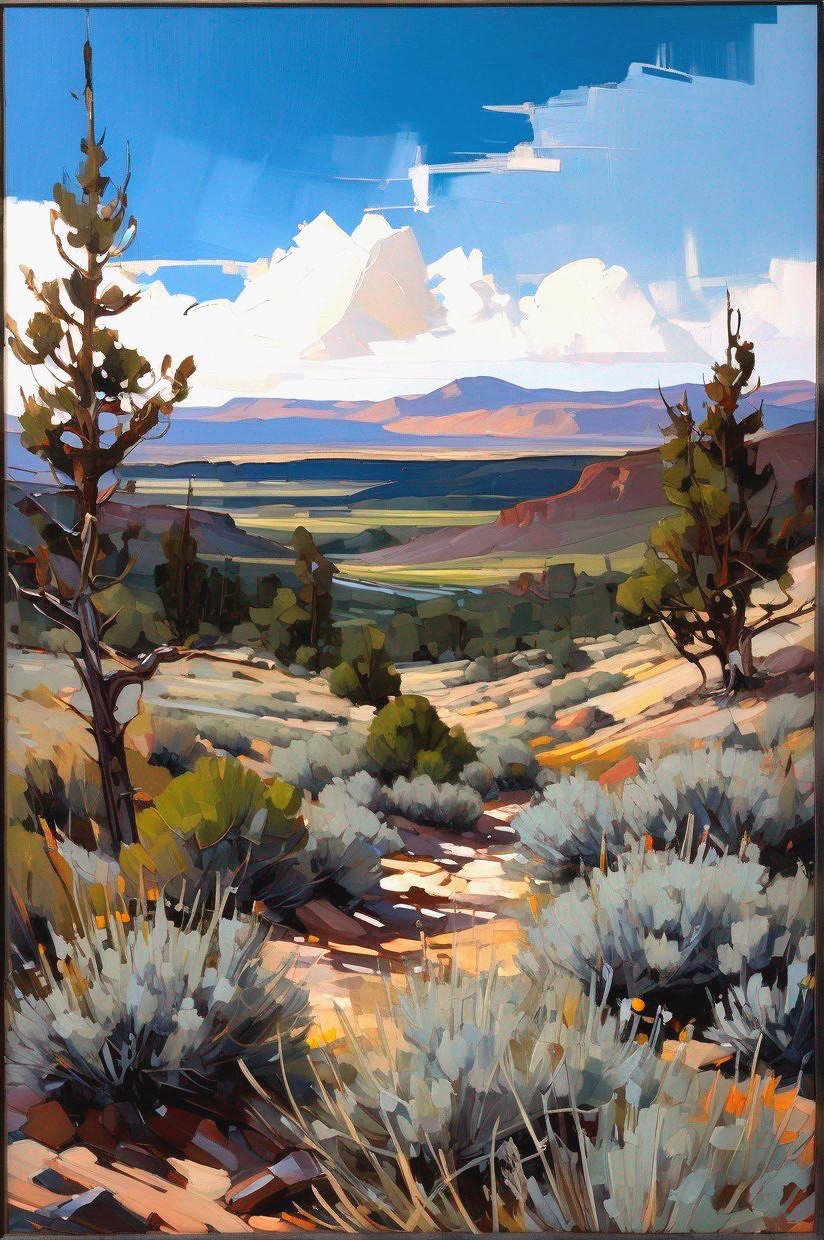 Vibrant Landscape of Rolling Hills and Blue Sky