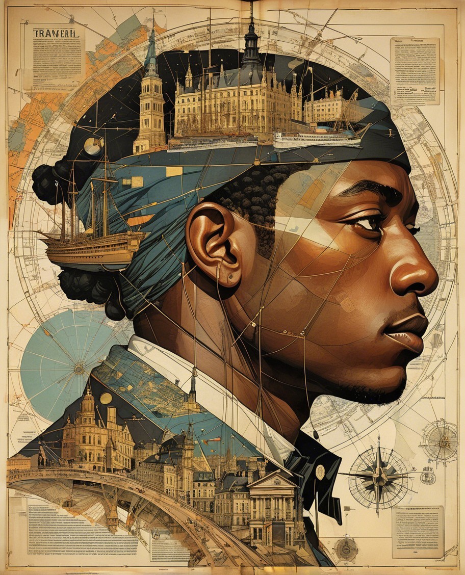 Profile of a Young Man with Historical Backdrop