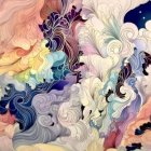 Cubist Digital Painting of a Young Female Portrait